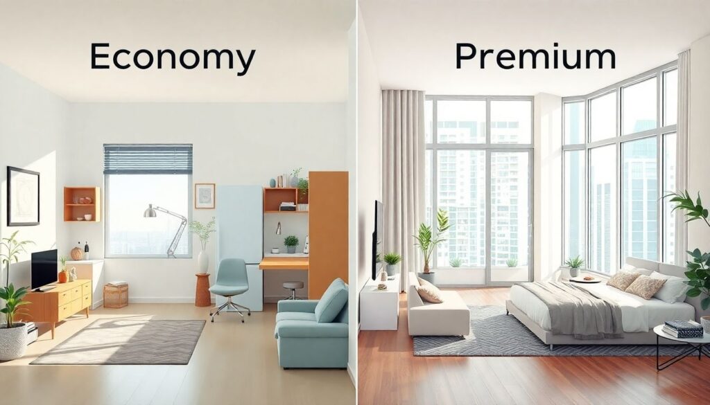 Типы арендного жилья: квартиры эконом и премиум сегментов - иллюстрация